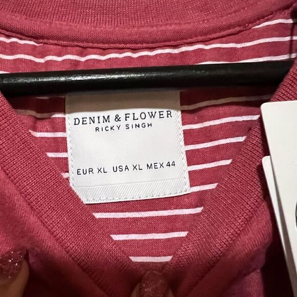 Men’s Denim & Flower XL Heather Red palm tree printed tee - Picture 4 of 4